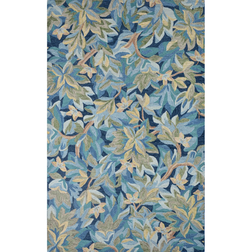 blue floral rug Avalonian